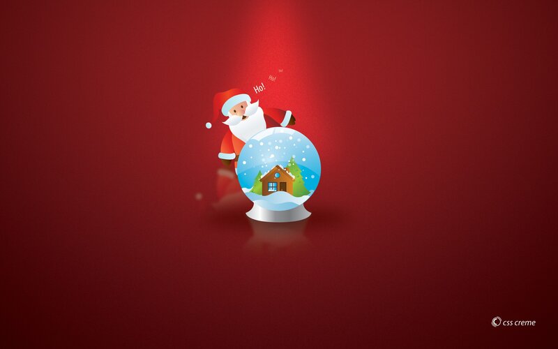 Santa Claus with Snow Globe — Red, Festive, Winter