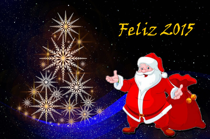 Santa Claus with Snowflakes — Red, Festive