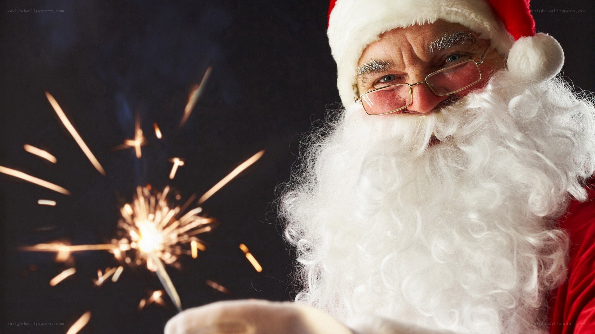 Santa Claus with sparkler