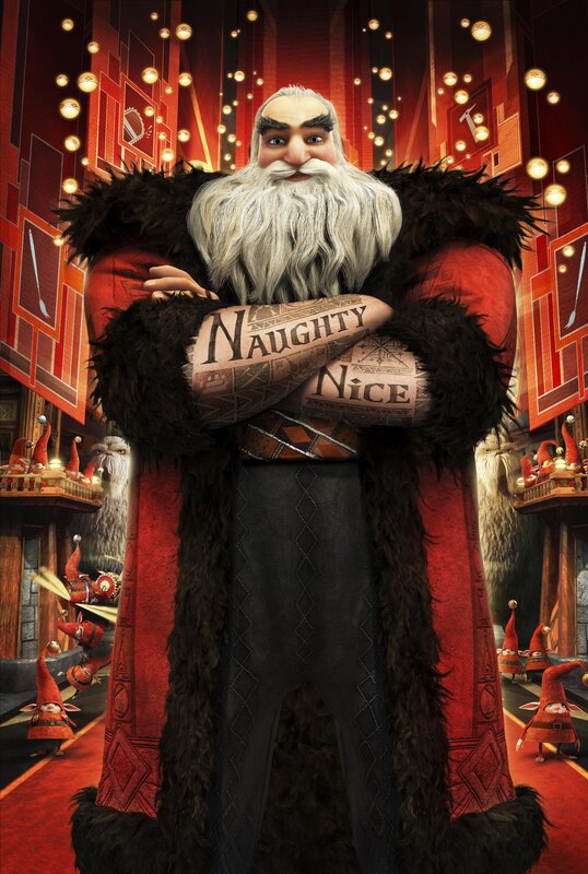 Santa Claus with Tattoos — Red