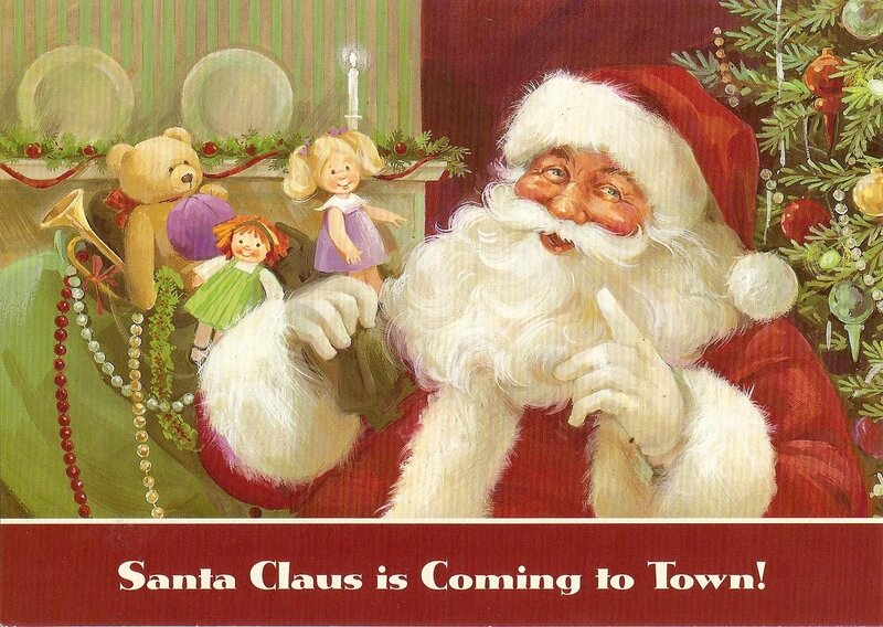 Santa Claus with Toys — Red, Festive, Winter