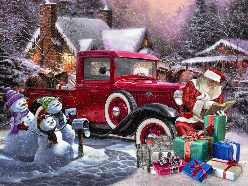Santa Claus with Truck