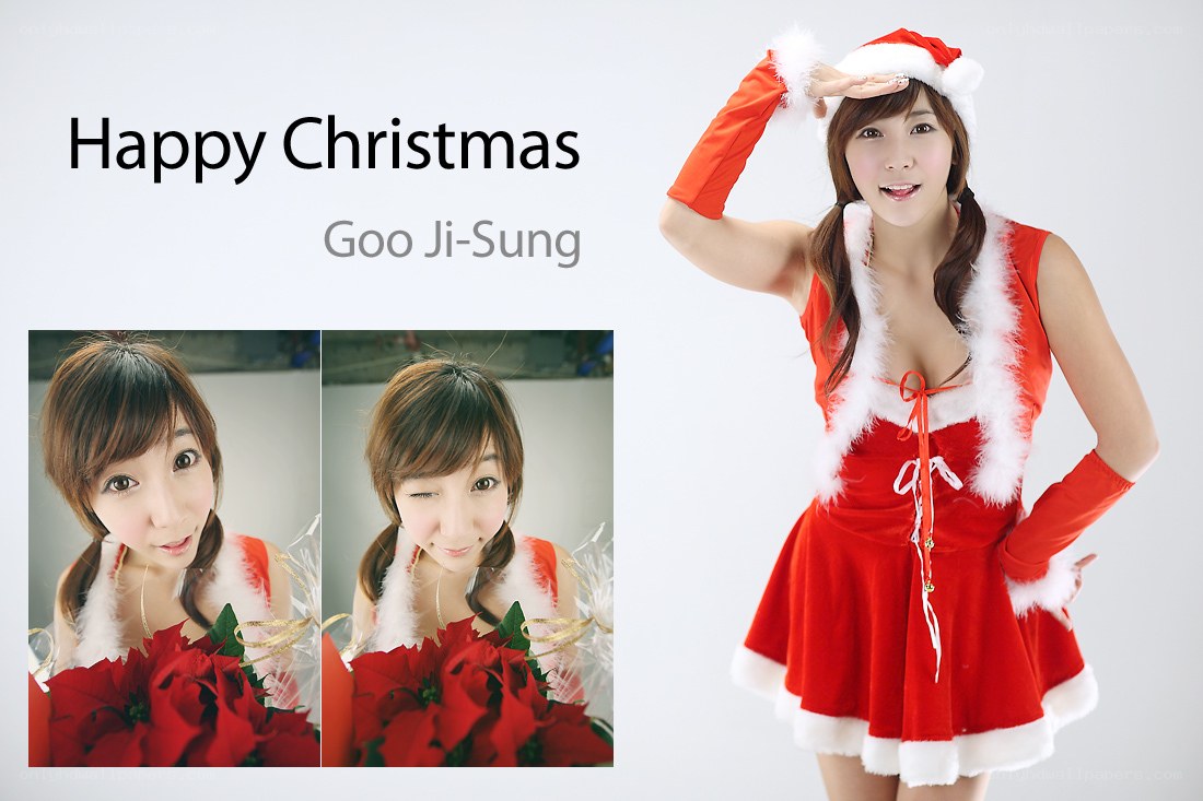 Santa Claus woman posing