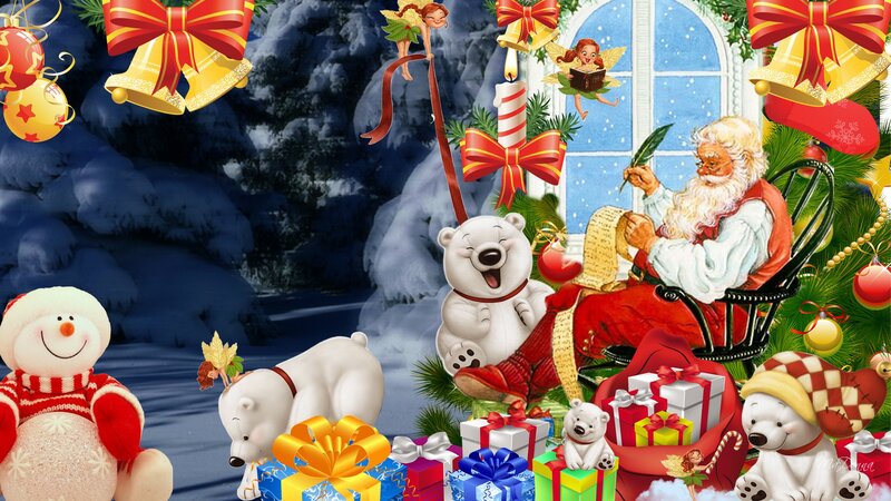 Santa Claus Writing Letters — Red