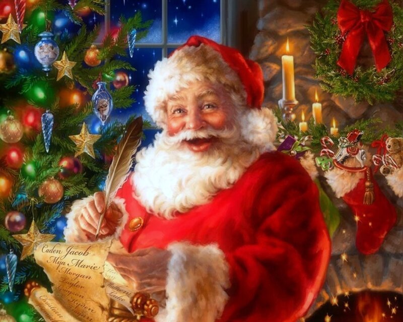 Santa Claus Writing List — Red