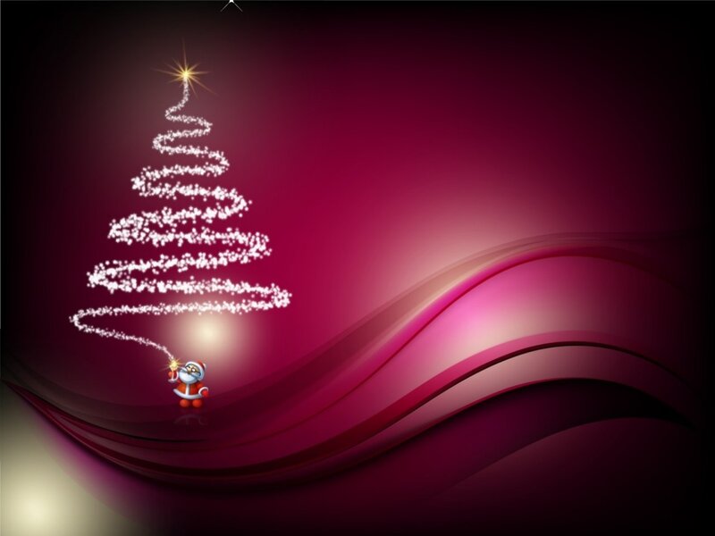 Santa Creating Christmas Tree