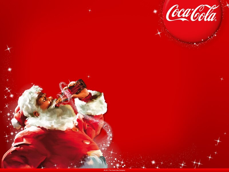 Santa drinking coca-cola