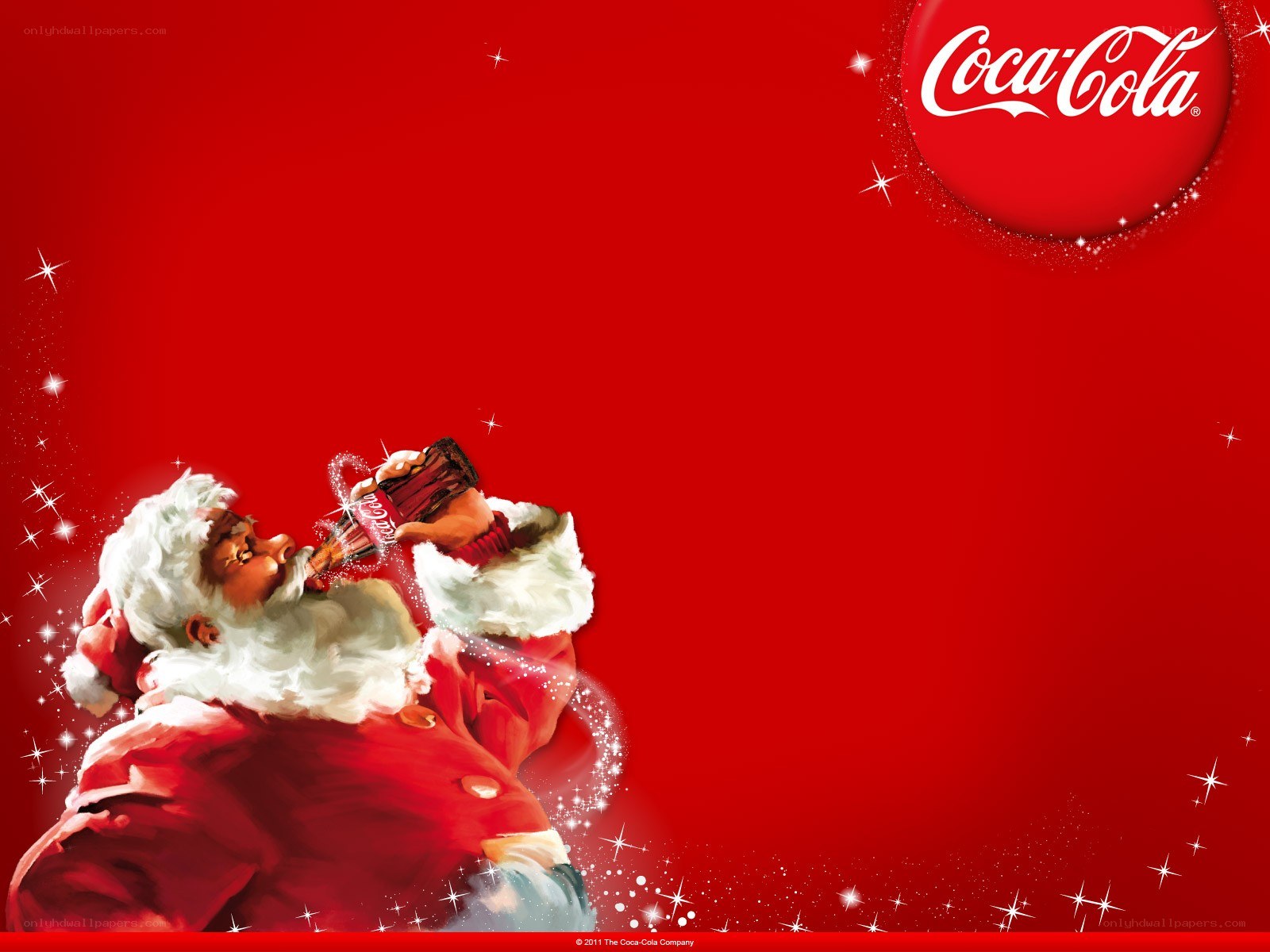 Santa drinking coca-cola
