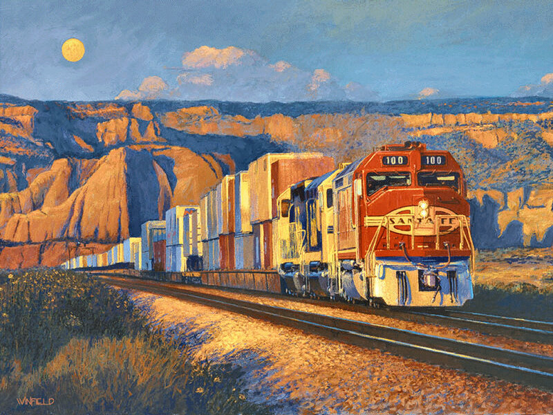 Santa Fe Freight Train — Red