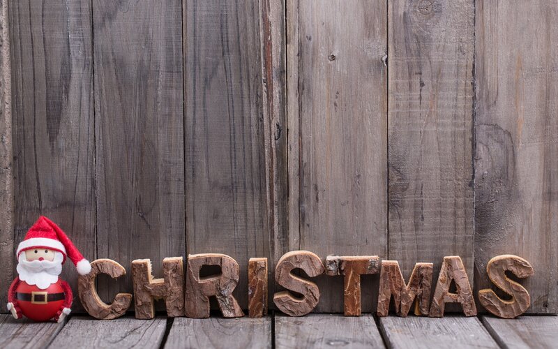 Santa Figurine with Letters