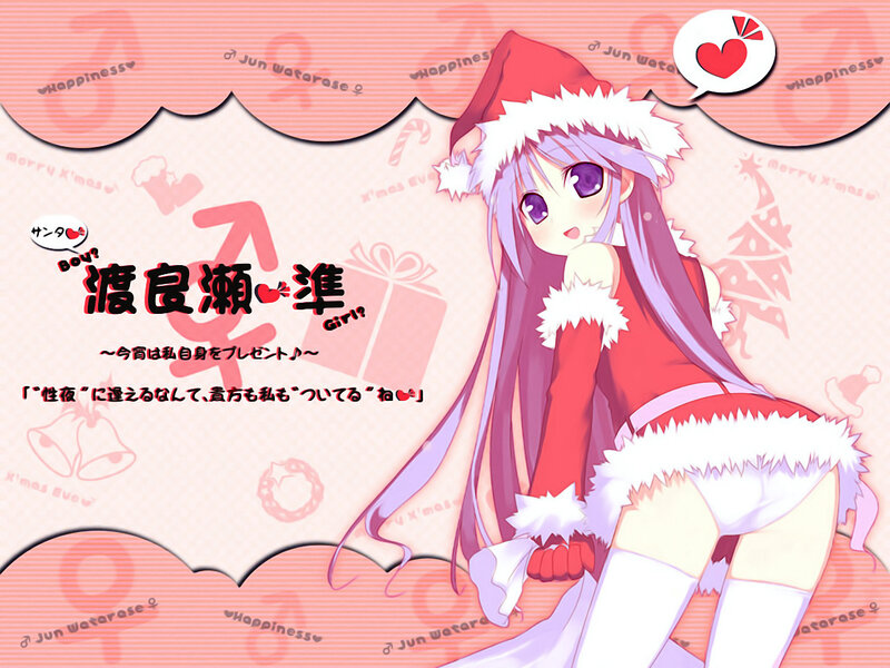 Santa girl anime character