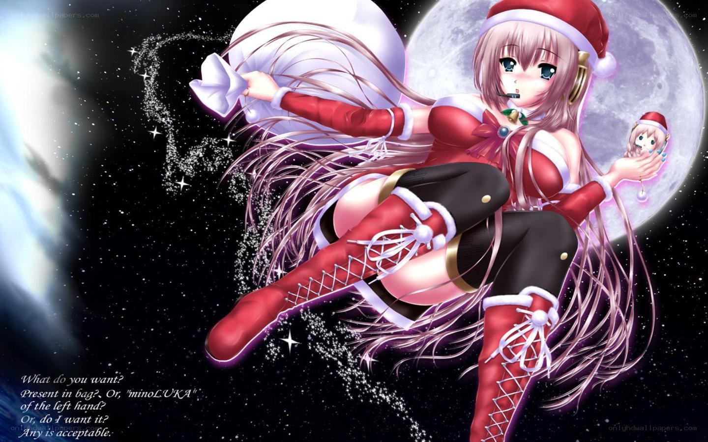Santa girl in space
