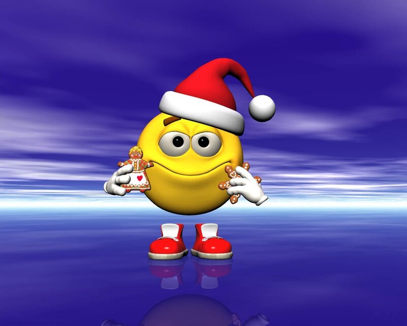 Santa hat emoji with gingerbread