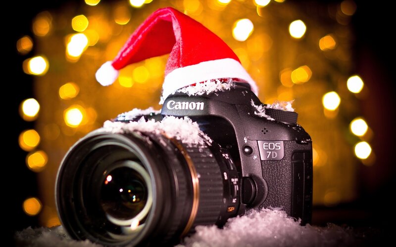 Santa hat on camera