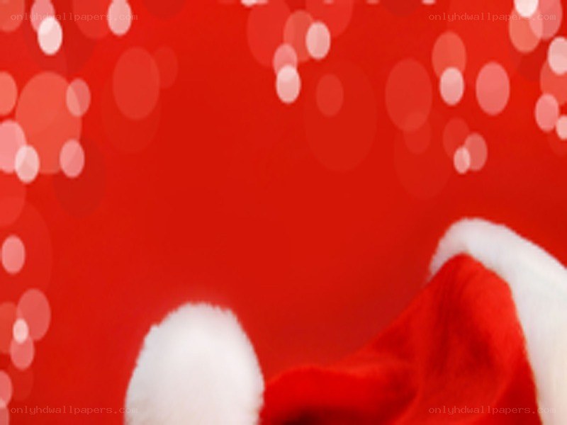 Santa hat on red background