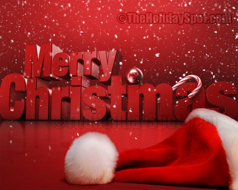 Santa Hat on Red Surface — Festive