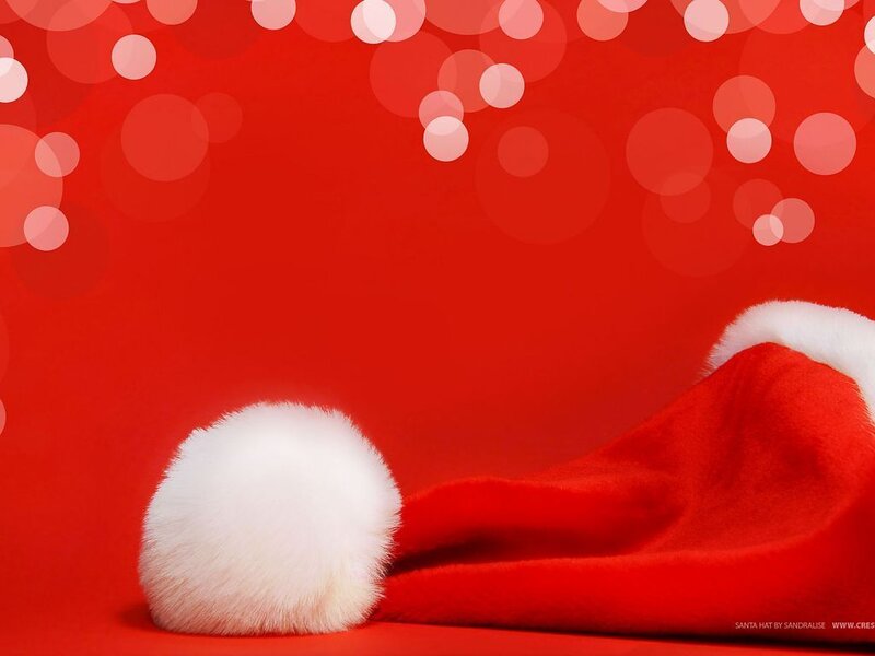 Santa Hat on Red Surface
