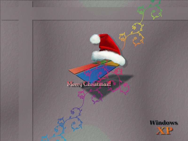 Santa Hat on Windows Logo