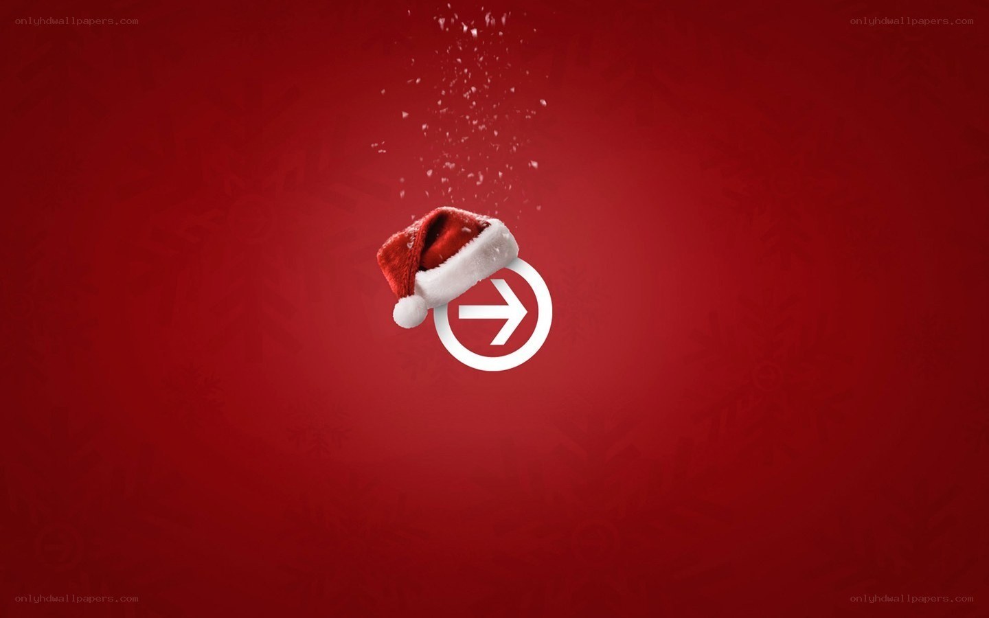 Santa hat with arrow logo