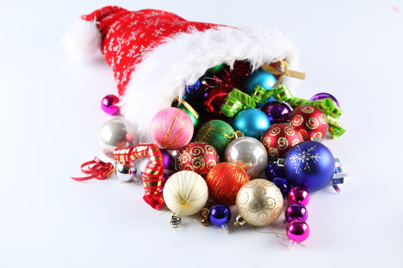 Santa Hat with Ornaments