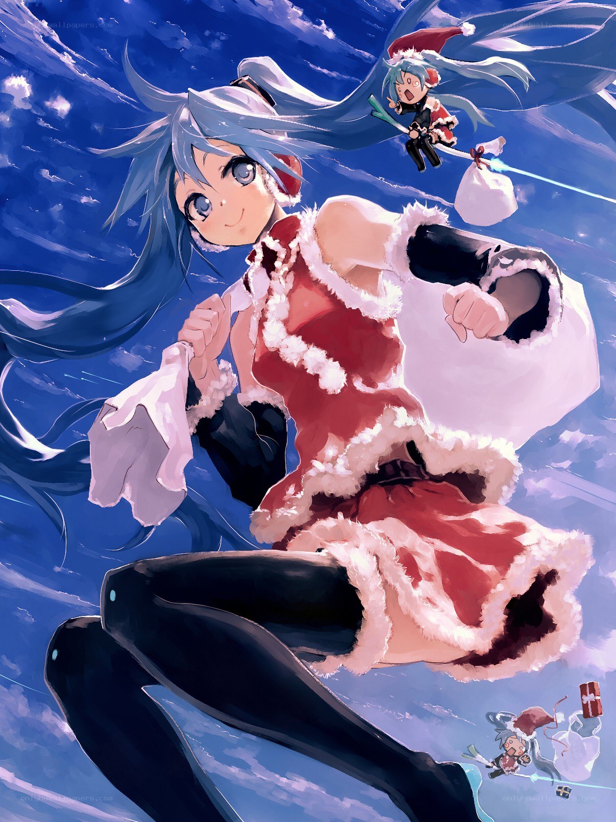 Santa Hats in the Sky