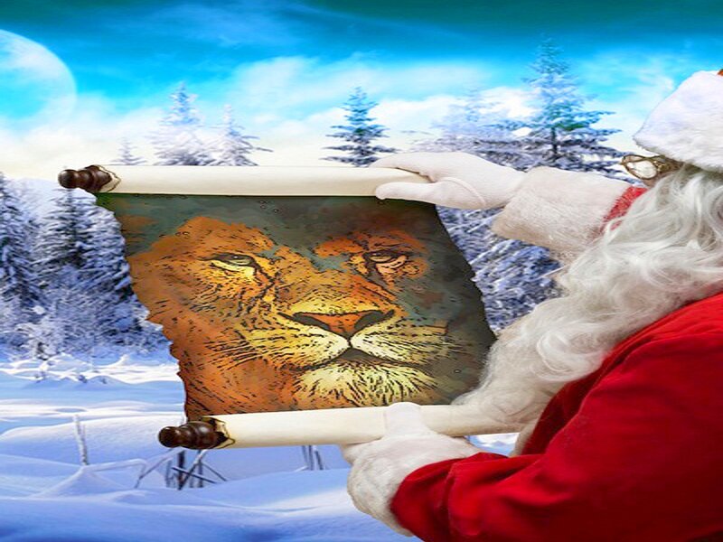 Santa Holding Scroll