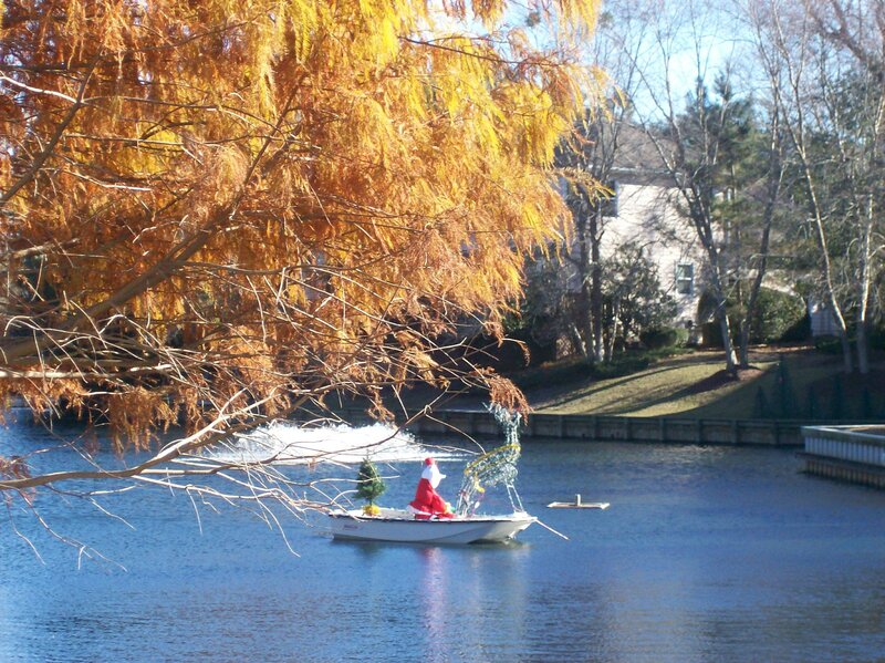 Santa in a Boat