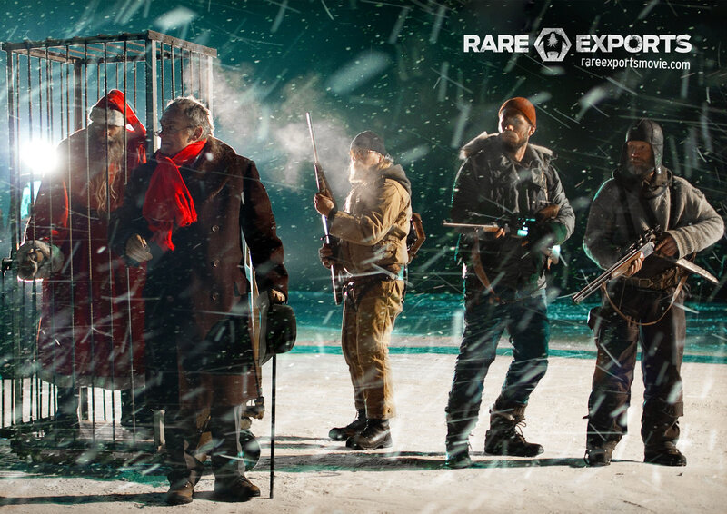 Santa in a cage with armed men