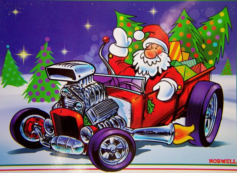 Santa in Hot Rod