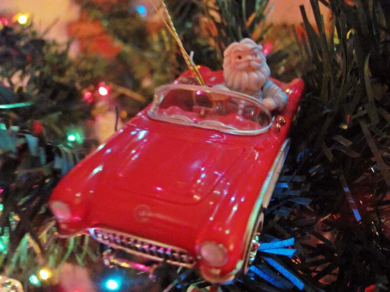Santa in Red Car