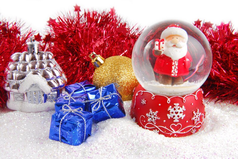 Santa in Snow Globe