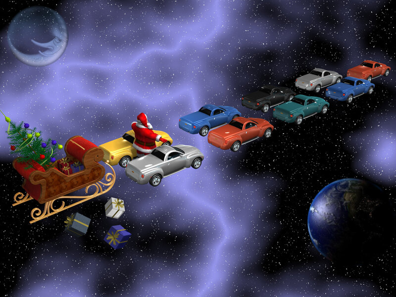 Santa in Space Sleigh