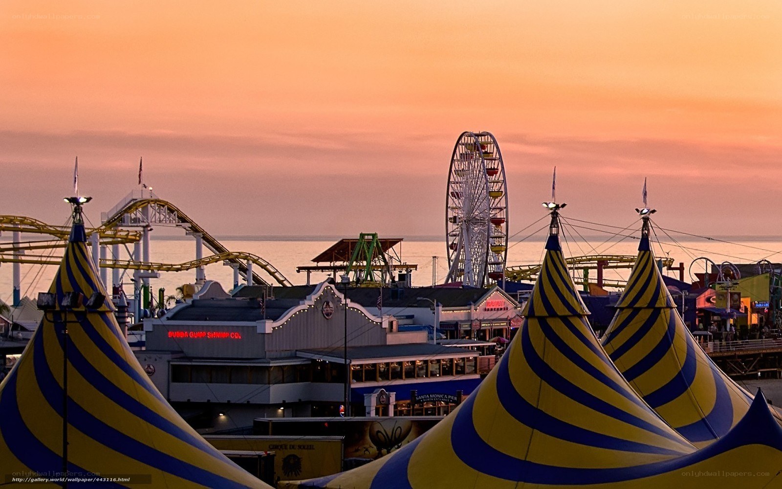 Santa Monica Pier at sunset