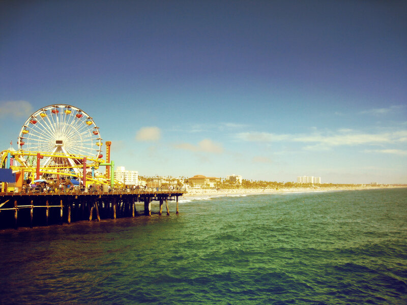 Santa Monica Pier with Ferris wheel