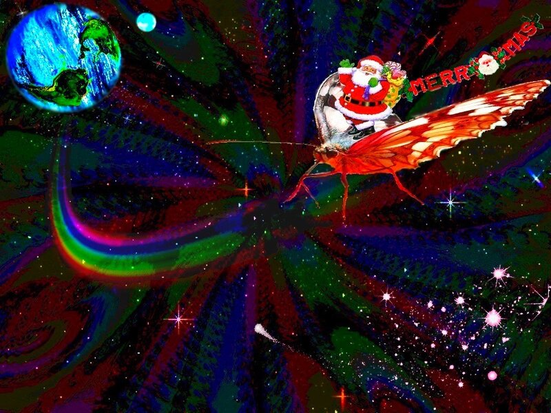 Santa on Butterfly