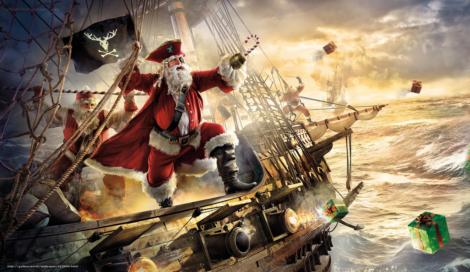 Santa pirate ship adventure
