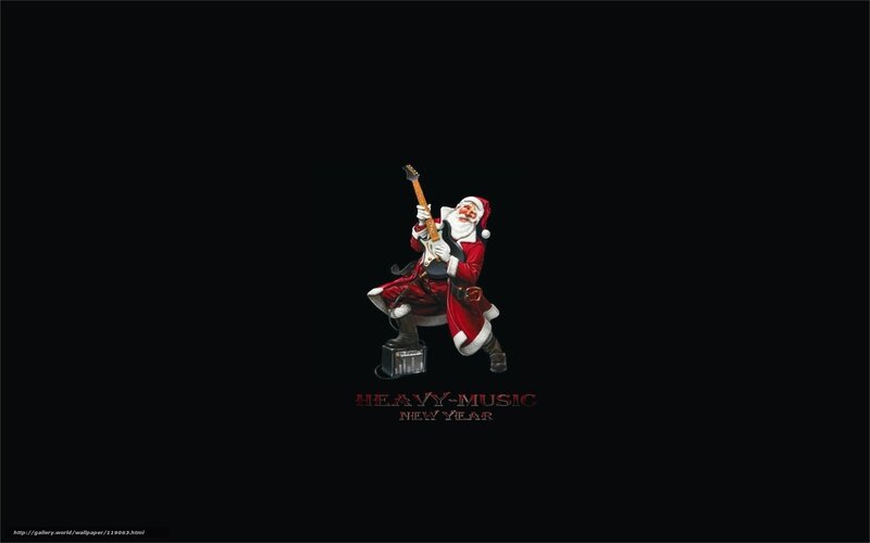Santa rockin' guitar