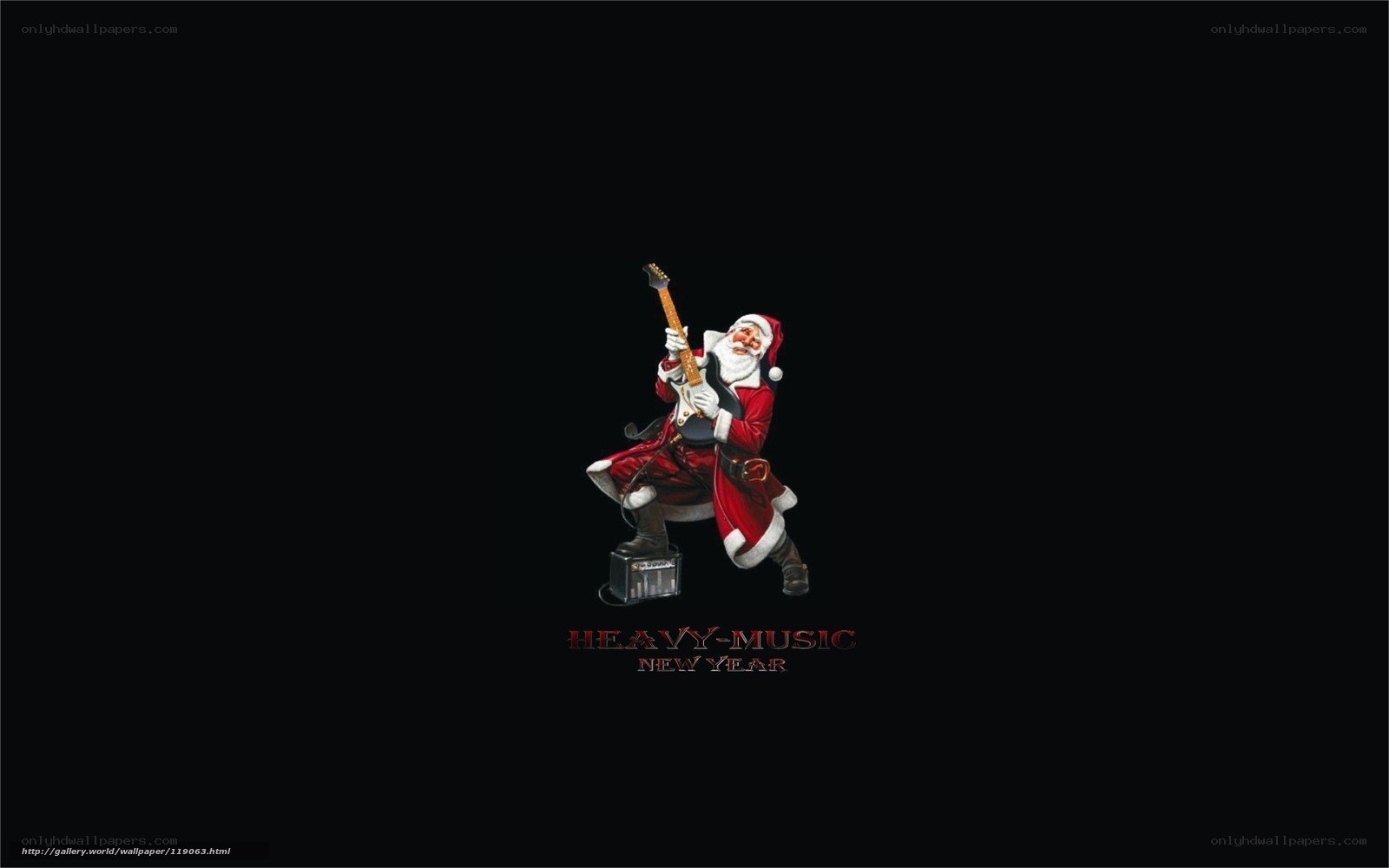 Santa rockin' guitar