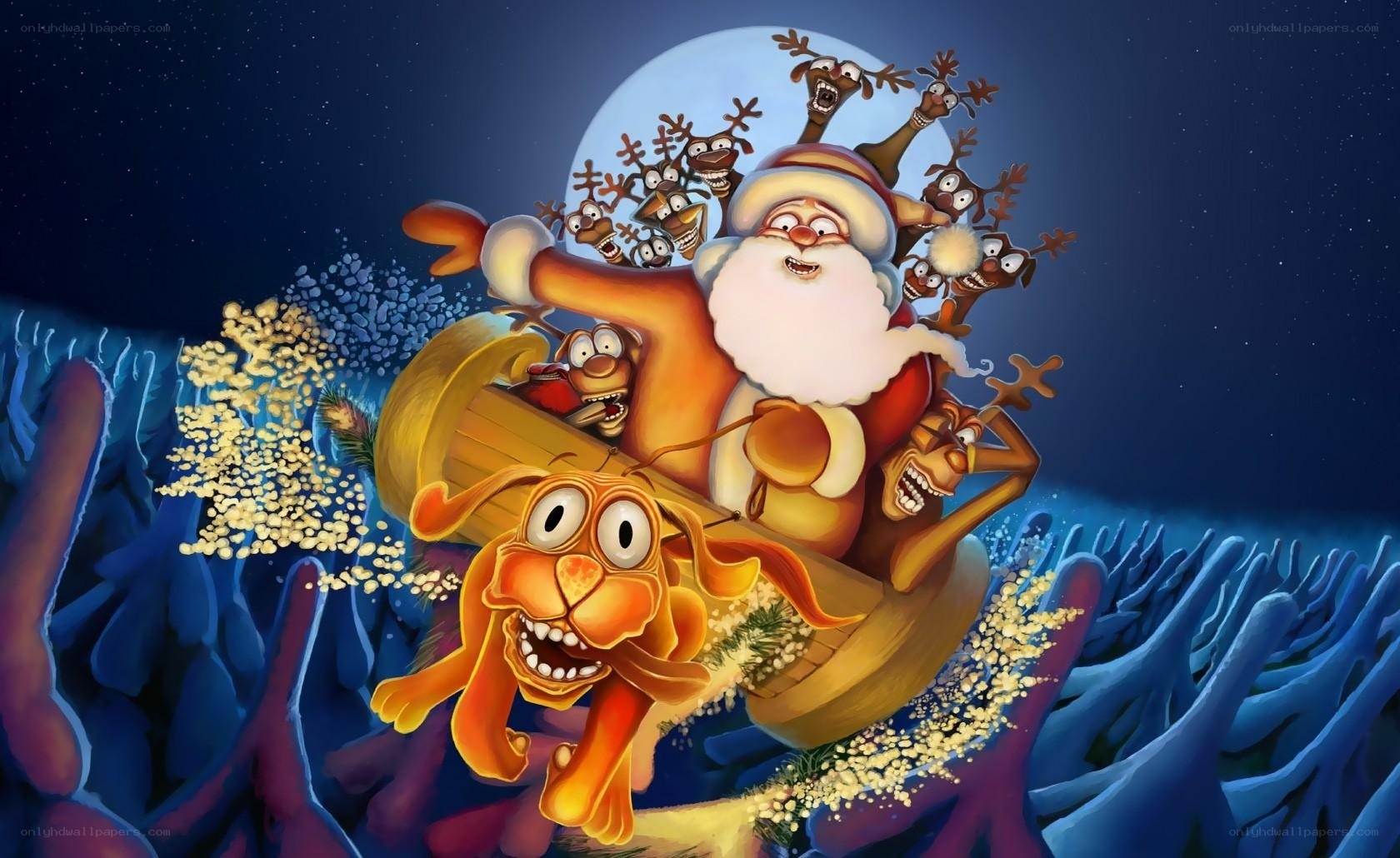 Santa's chaotic sleigh ride