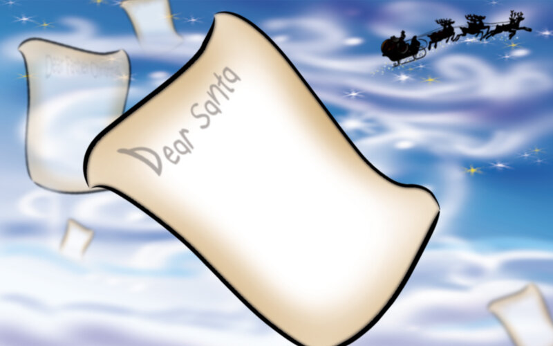 Santa's letter in the sky