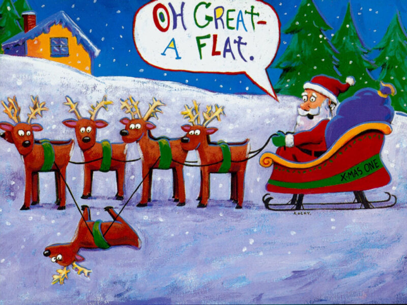 Santa's Reindeer Sleigh Crash