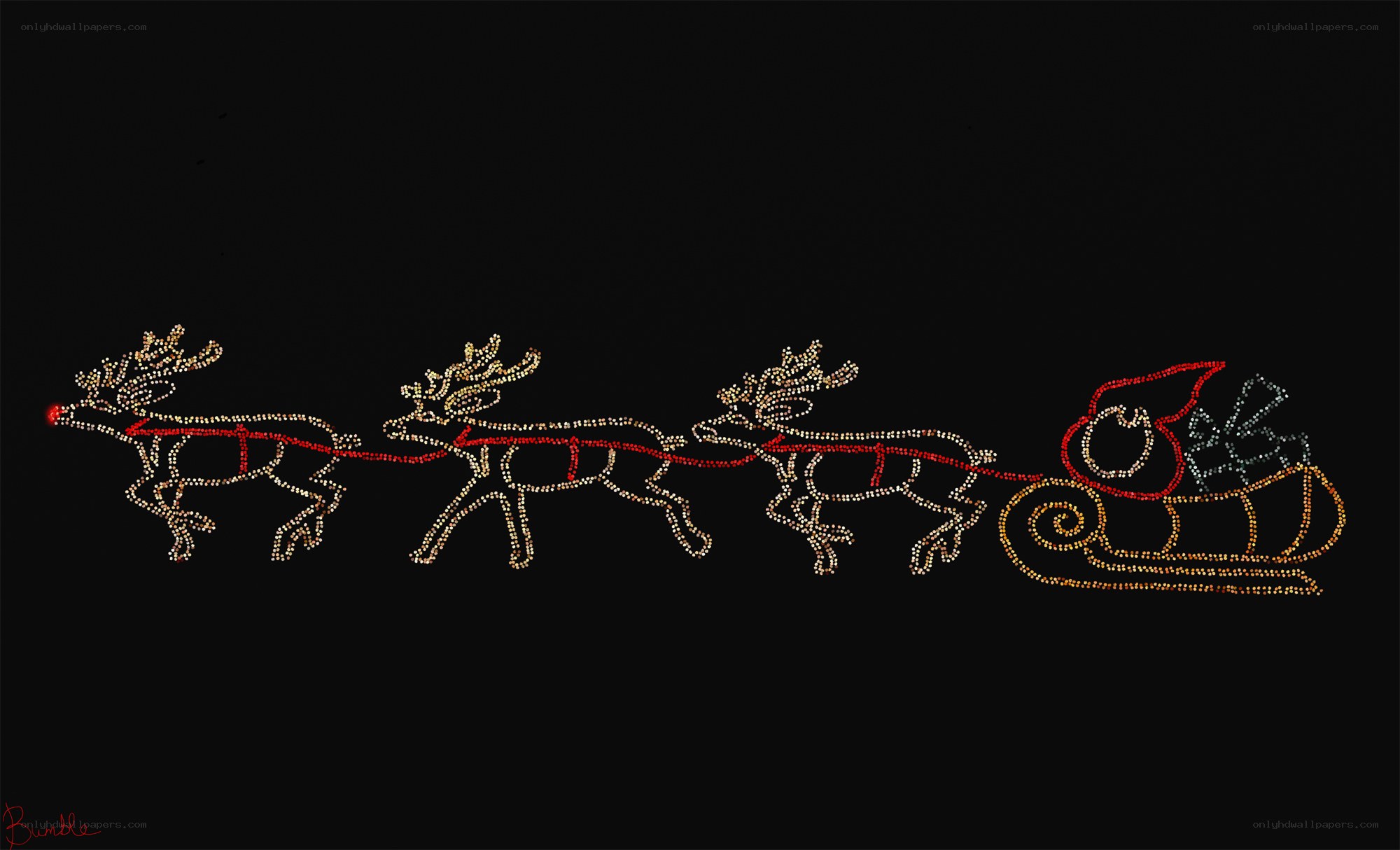 Santa's reindeer sleigh