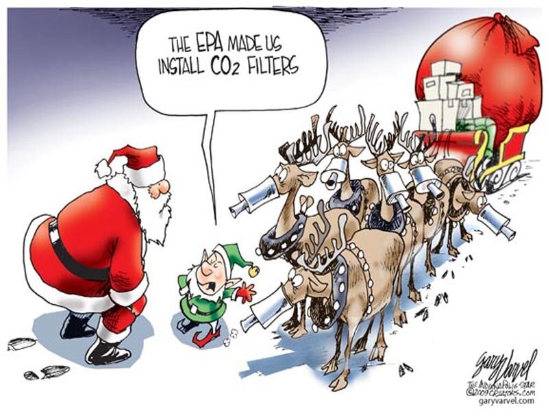 Santa's reindeer with CO2 filters