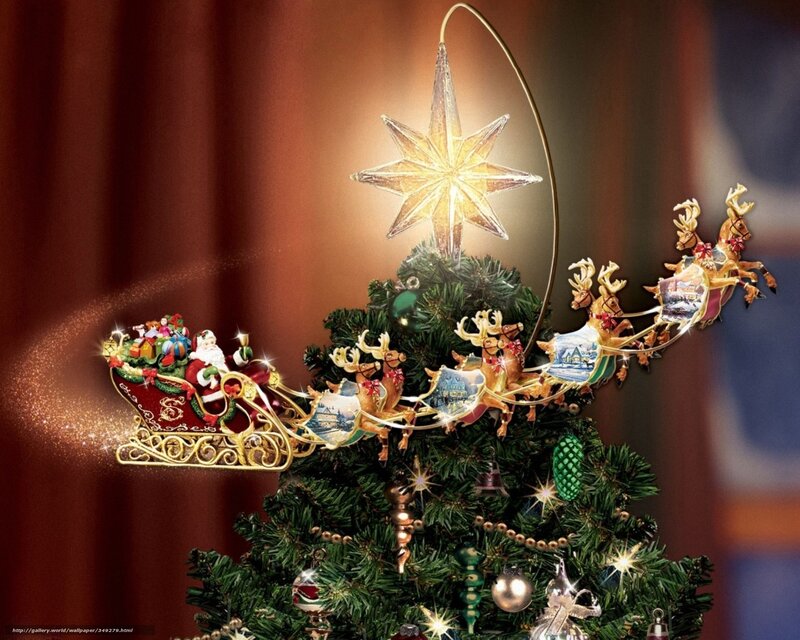 Santa's sleigh on Christmas tree