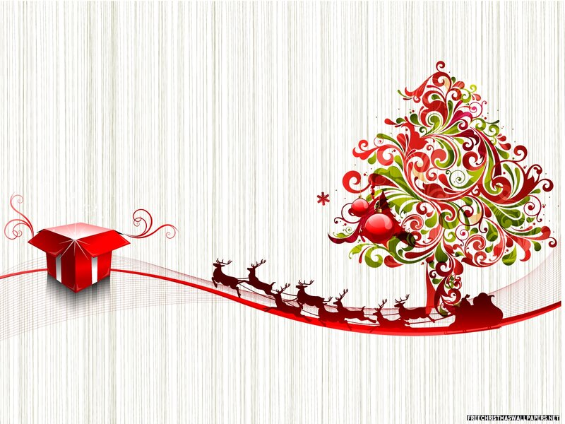 Santa's Sleigh with Reindeer — Red