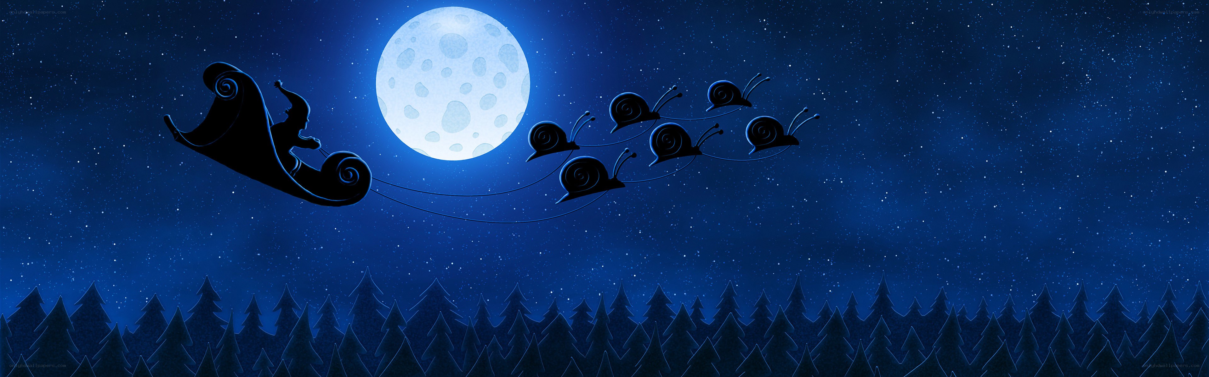 Santa's snail-powered sleigh