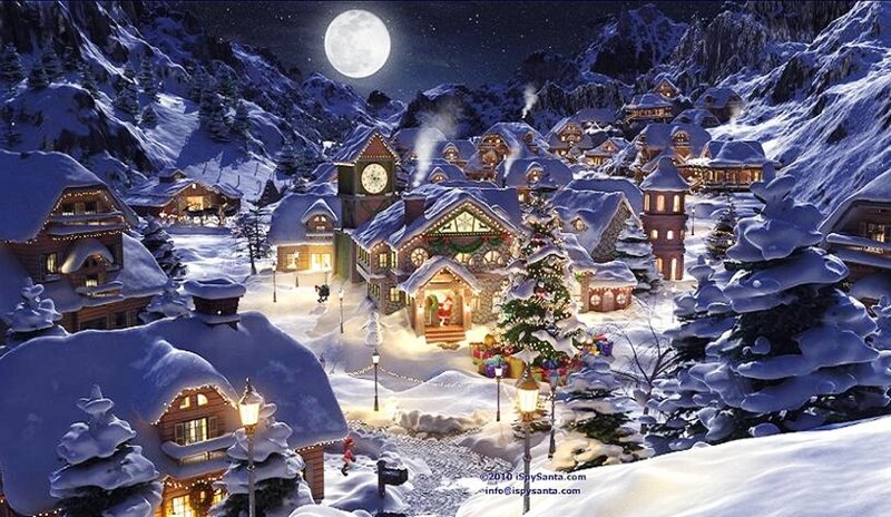 Santa's Village at Night