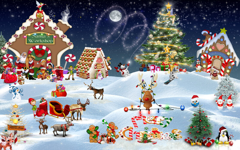 Santa's Workshop Scene