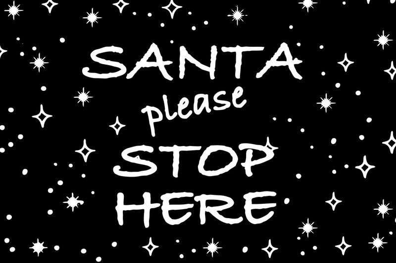 Santa Sign with Stars