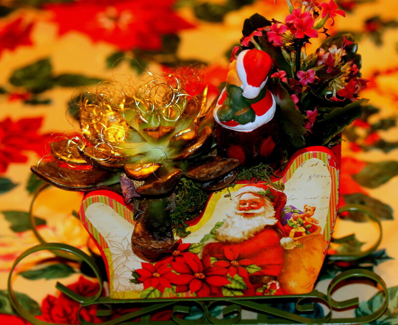 Santa Sleigh Decoration